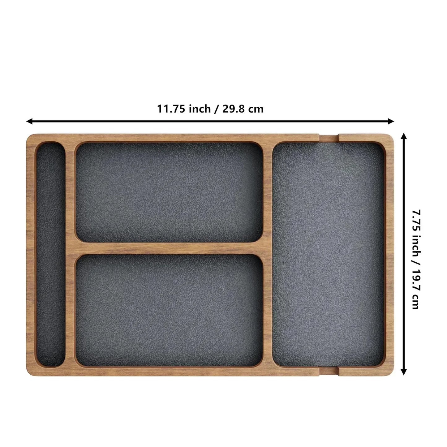 Wooden Desktop Organizer Storage Box