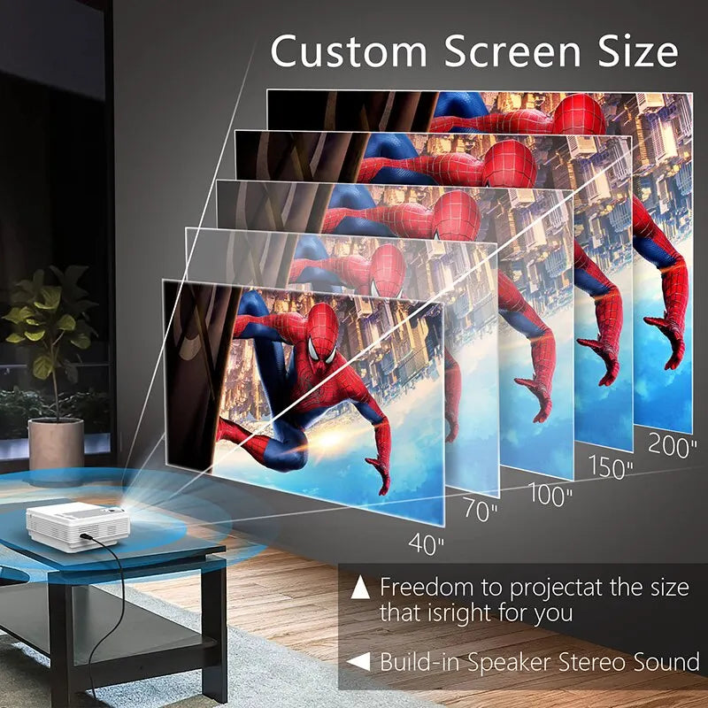 Global TFlag L36P Mini 4K WiFi Projector – Portable Full HD LED for Phone & Home Use