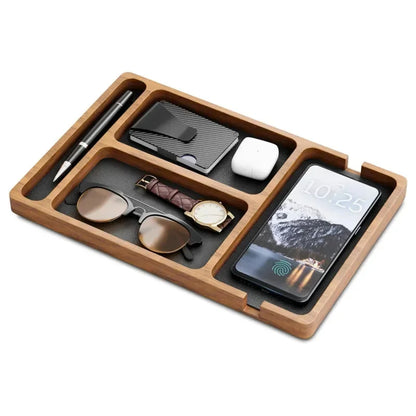 Wooden Desktop Organizer Storage Box