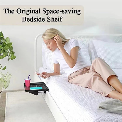 1 Bedside Shelf – Clip-On Storage Tray for Bed, Dorm, or Home