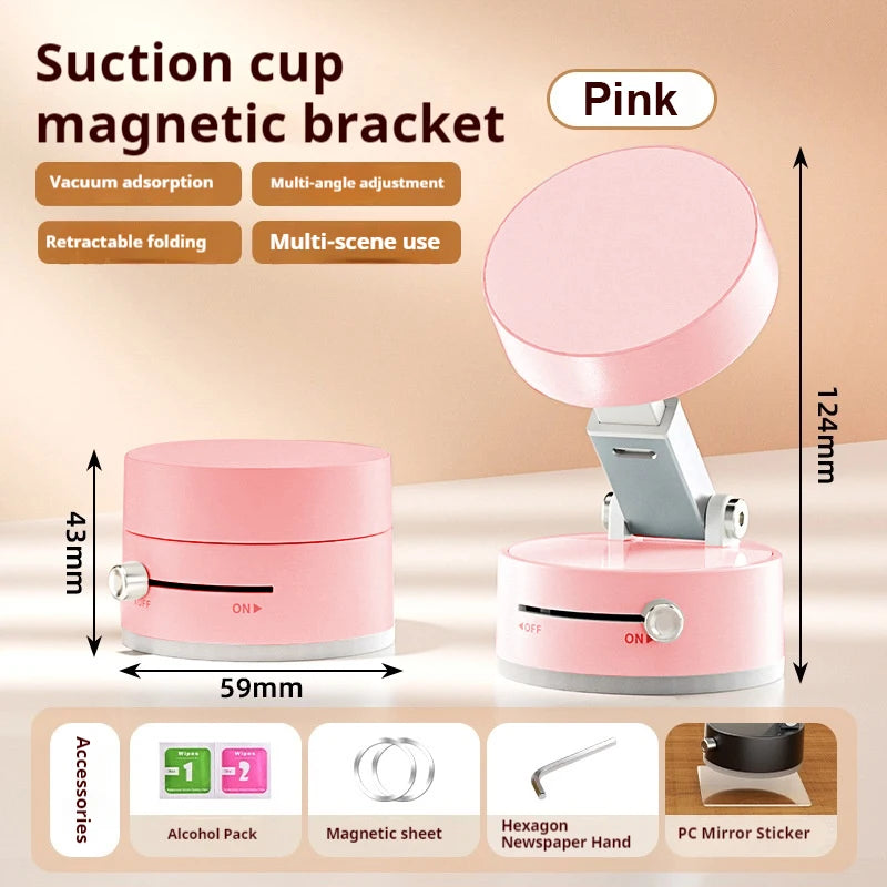 Magnetic Car Phone Holder – 360° Rotating with Suction Cup