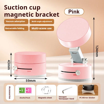 Magnetic Car Phone Holder – 360° Rotating with Suction Cup