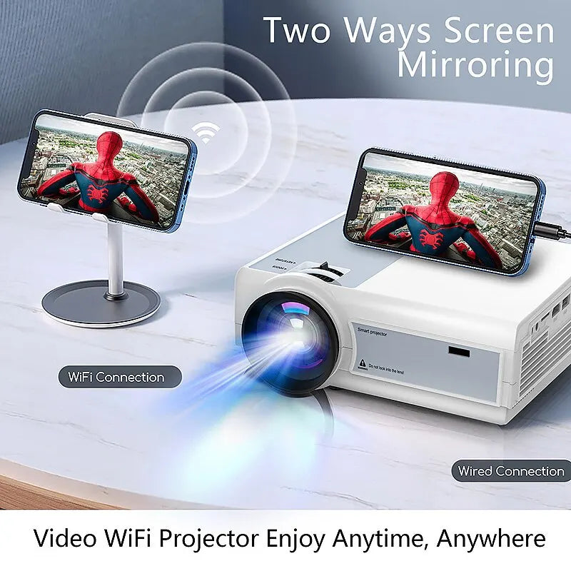 Global TFlag L36P Mini 4K WiFi Projector – Portable Full HD LED for Phone & Home Use