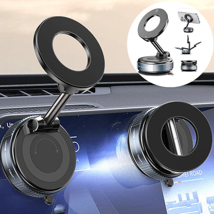 Magnetic Car Phone Holder – 360° Rotating with Suction Cup