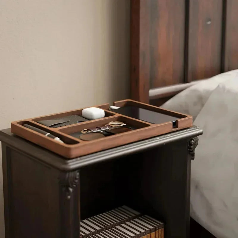 Wooden Desktop Organizer Storage Box