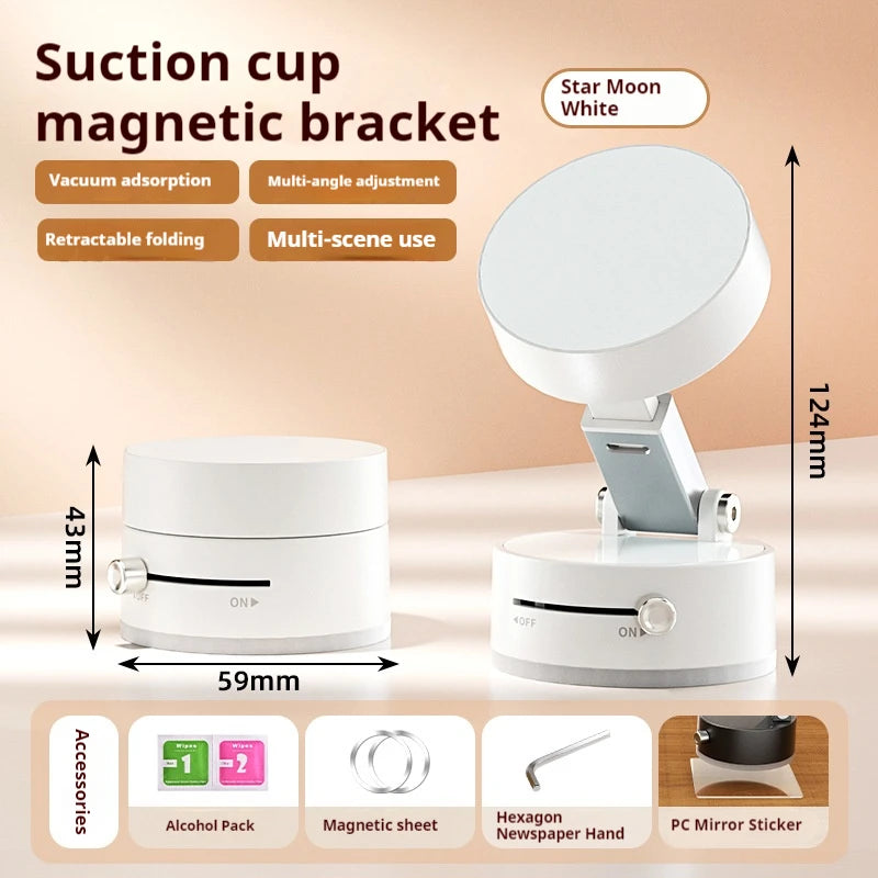 Magnetic Car Phone Holder – 360° Rotating with Suction Cup
