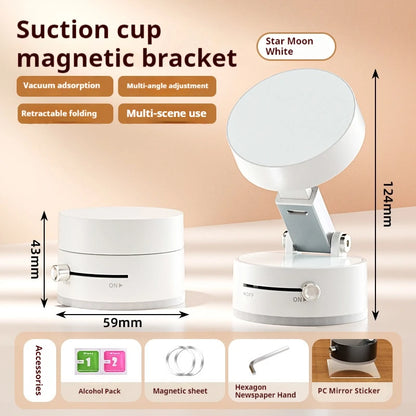 Magnetic Car Phone Holder – 360° Rotating with Suction Cup