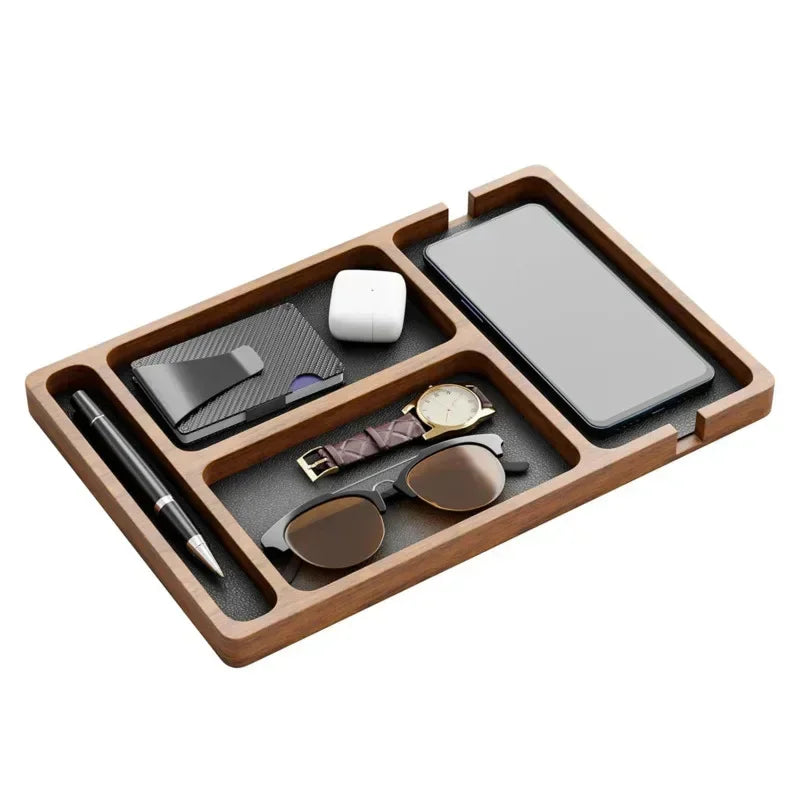 Wooden Desktop Organizer Storage Box