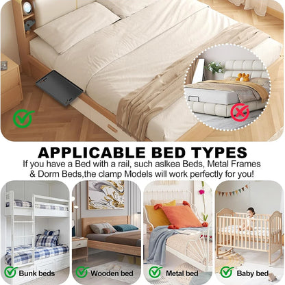1 Bedside Shelf – Clip-On Storage Tray for Bed, Dorm, or Home